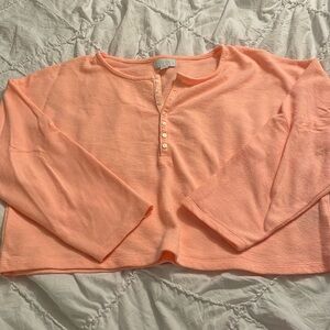 Gap Henley cropped sweatshirt